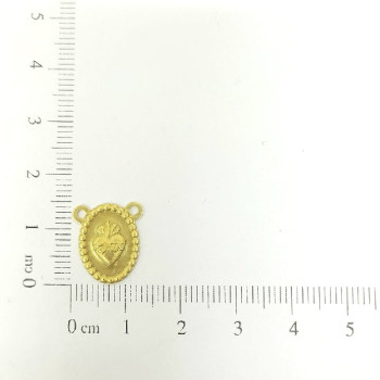 AC LATÃO ESCAPULÁRIO14MM SC JESUS 2 ARG