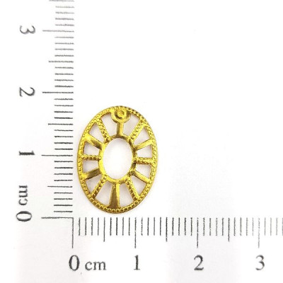 AC LATÃO OVAL TXT VZD S/ FURO