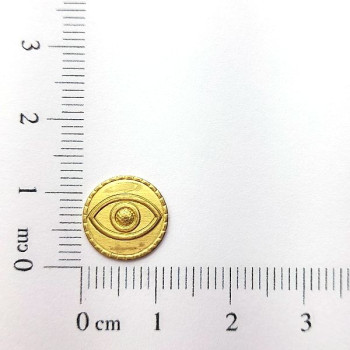 AC LATÃO OLHO GREGO 11MM S/ ARG