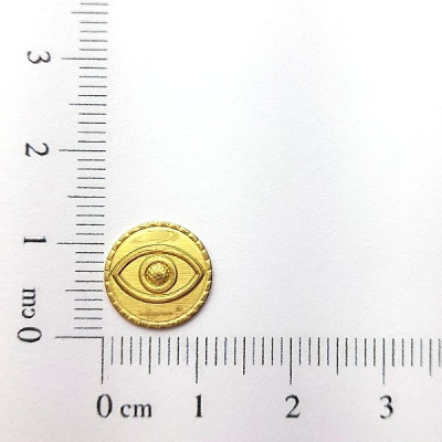 AC LATÃO OLHO GREGO 11MM S/ ARG