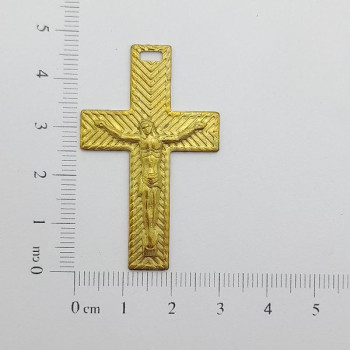 AC LATÃO CRUZ CRISTO RISCOS 1 FURO