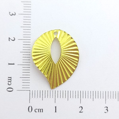 AC LATÃO FOLHA DIREITO EFEITO 3D 1 FURO