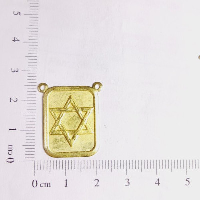 AC LATÃO ESCAPULÁRIO 26MM ESTRELA DE DAVI