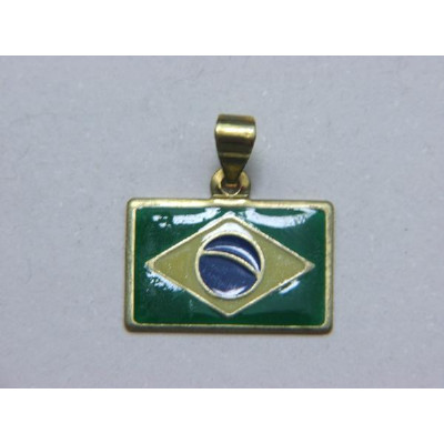 PIN LATÃO BANDEIRA BRASIL