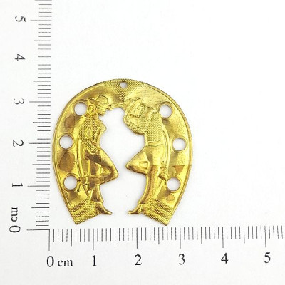 AC LATÃO FERRADURA G CASAL COWBOY 1 FURO