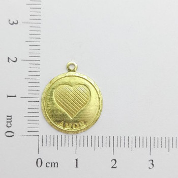 AC LATÃO REDONDO AMOR 16,5MM 1 ARG