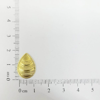 AC LATÃO GOTA LARGA LINHAS LISA E TXT S/FURO