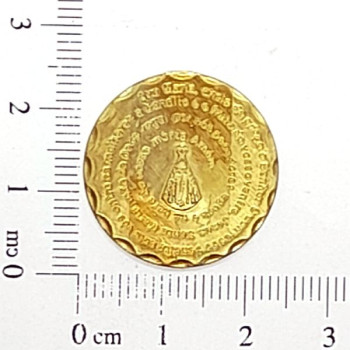 AC LATÃO MEDALHA VÓRTICE AVE MARIA 23,5 S/ ARG