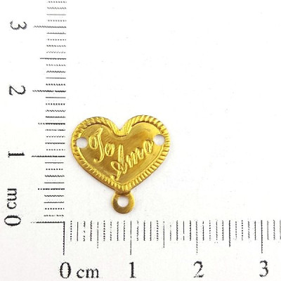 AC LATÃO CORAÇÃO TERÇO TE AMO