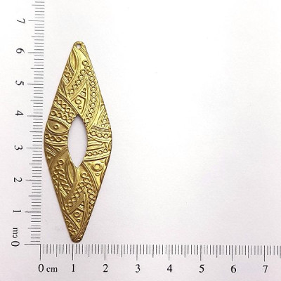 AC LATÃO LOSANGO ETNICA VZD CENTRO 1 FURO