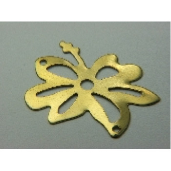 AC LATÃO FLOR PRAIA LISA 2 FUROS