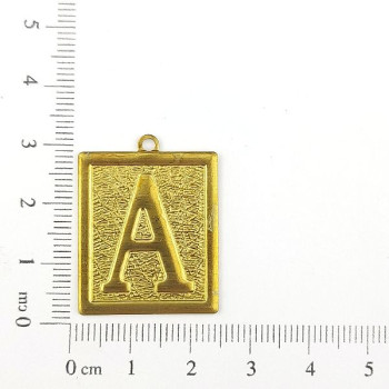 AC LATÃO PLACA TXT LETRA A 1 ARG