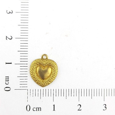 AC LATÃO CORAÇÃO MEIO LISO BORDA TXT 1 ARG