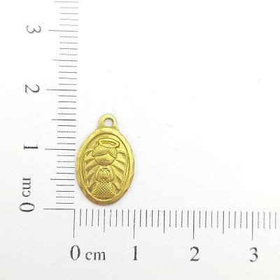 AC LATÃO OVAL ANJO DA GUARDA 1 ARG