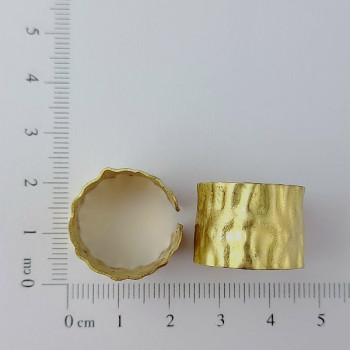 AC LATÃO ANEL REGULAVEL 14MM AMASSADO 2 FUROS