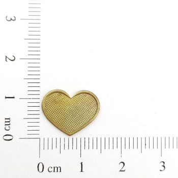 AC LATÃO CORAÇÃO M TXT BORDA LISA S/ ARG