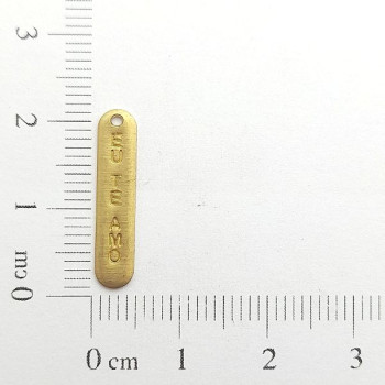 AC LATÃO PLAQUINHA EU TE AMO 1 FURO