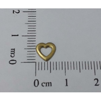 AC LATÃO CORAÇÃO P 7MM LISO ABL VZD S/ FURO