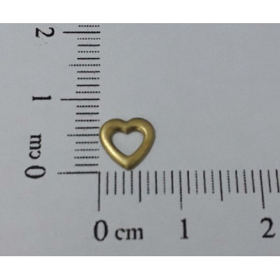 AC LATÃO CORAÇÃO P 7MM LISO ABL VZD S/ FURO