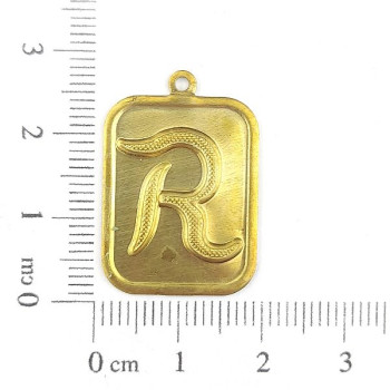 AC LATÃO PLACA LISA LETRA R 1 ARG