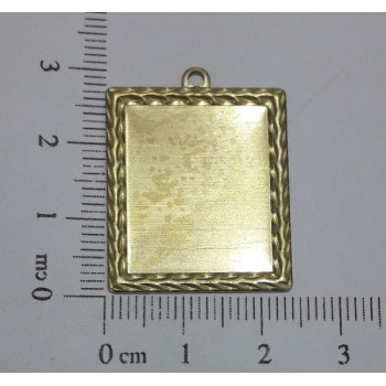 AC LATÃO PLACA RETANGULAR LISA 30MM 1 ARG