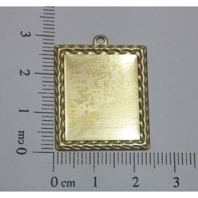 AC LATÃO PLACA RETANGULAR LISA 30MM 1 ARG