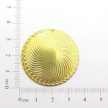 AC LATÃO REDONDO G TXT SETAS CHEO 1 FURO