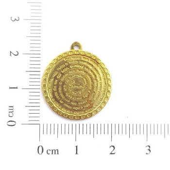 AC LATÃO MEDALHA PAI NOSSO BORDA ELO 1 ARG