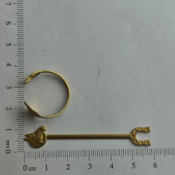 AC LATÃO ANEL REGULAVÉL CAVALO E FERRADURA