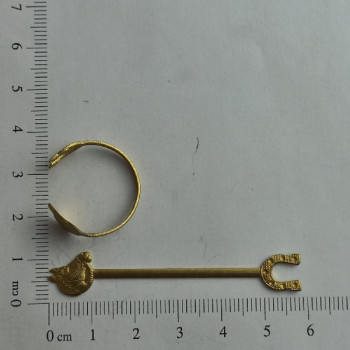 AC LATÃO ANEL REGULAVÉL CAVALO E FERRADURA