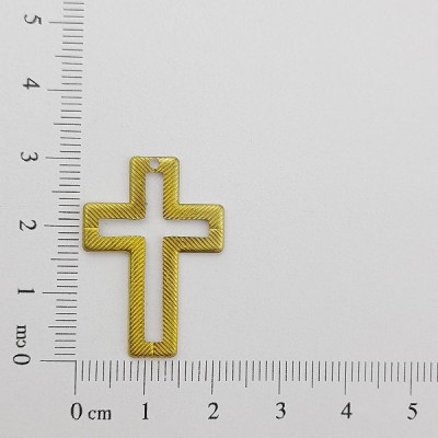 AC LATÃO CRUZ M TXT RISCOS VZD 1 FURO