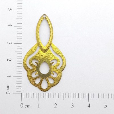 AC LATÃO FLOR CHATÃO GOTA 10X12 1 FURO