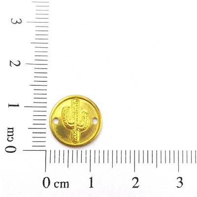 AC LATÃO REDONDO P CACTO BORDA LISA 2 FUROS