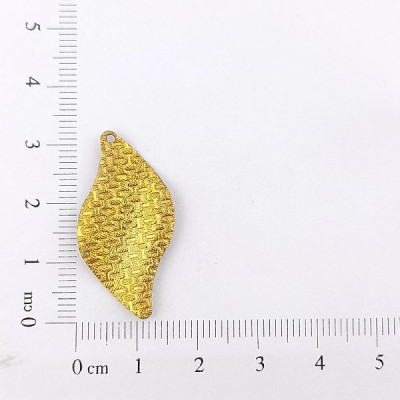 AC LATÃO FOLHA ONDULADA TXT OVAIS ESQUERDO 1 FURO