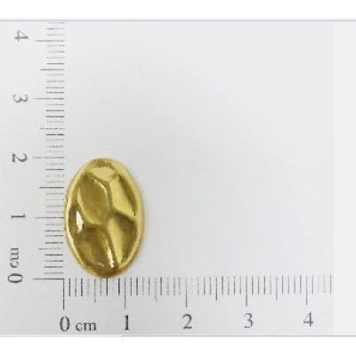 AC LATÃO CRATERA OVAL P 20MM S/ FURO