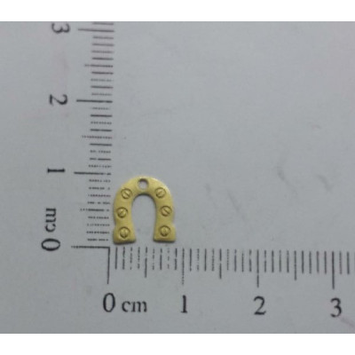 AC LATÃO FERRADURA M 9MM 1 FURO
