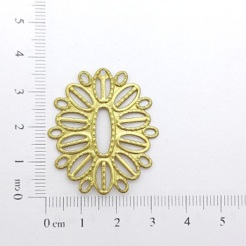 AC LATÃO OVAL MINI OVAIS VZD TXT 1 FURO