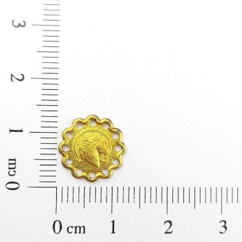 AC LATÃO REDONDO FERRADURA CAVALO BORDA FUROS