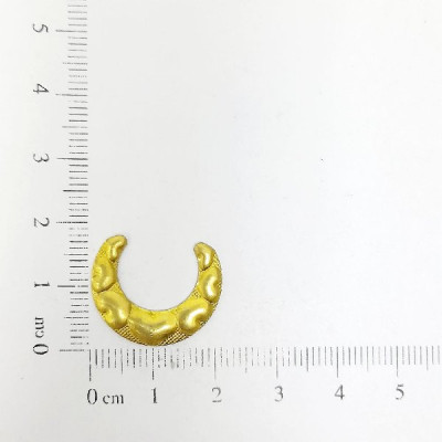 AC LATÃO MEIA LUA P TXT CORAÇÕES S/ FURO