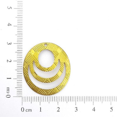 AC LATÃO REDONDO G TXT LOSANGO 3 VZD 1 FURO