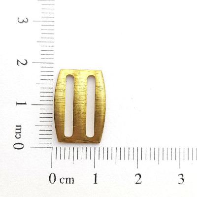 AC LATÃO RETANGULO LISO 2 VZD CURVADO S/ FURO