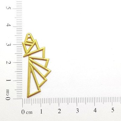 AC LATÃO CASCATA TRIANGULOS VZD DIREITO 1 FURO