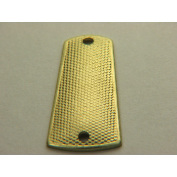 AC LATÃO RETANGULO TXT PONTILHADA 2 FUROS