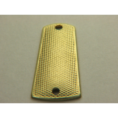 AC LATÃO RETANGULO TXT PONTILHADA 2 FUROS