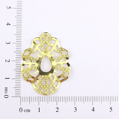 AC LATÃO GOTA 10X14 ONDULADA GARRA 1 FURO