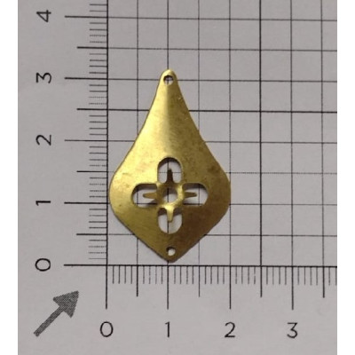 AC LATÃO GOTA M LISA CHATÃO SS20 2 FUROS