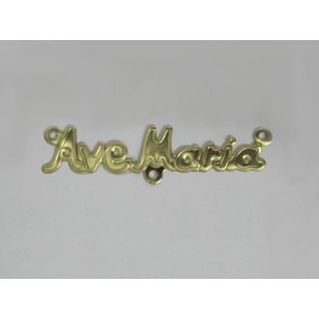 AC LATÃO ESCRITA AVE MARIA RESINA 3 ARG