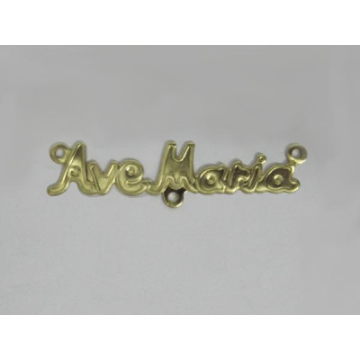 AC LATÃO ESCRITA AVE MARIA RESINA 3 ARG