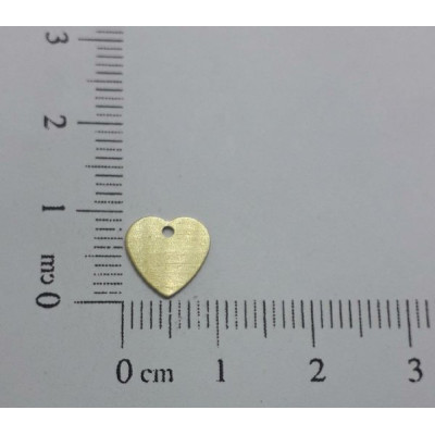 AC LATÃO CORAÇÃO 9MM LISO RETO 1 FURO