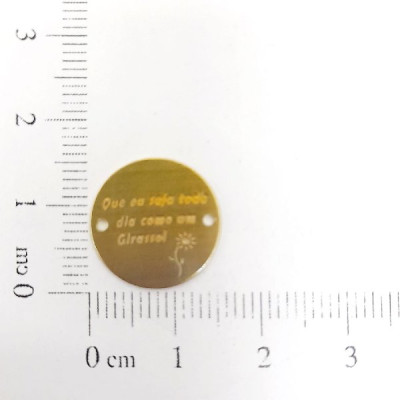 AC LATÃO REDONDO LISO QUE EU SEJA TODO DIA 2 FUROS